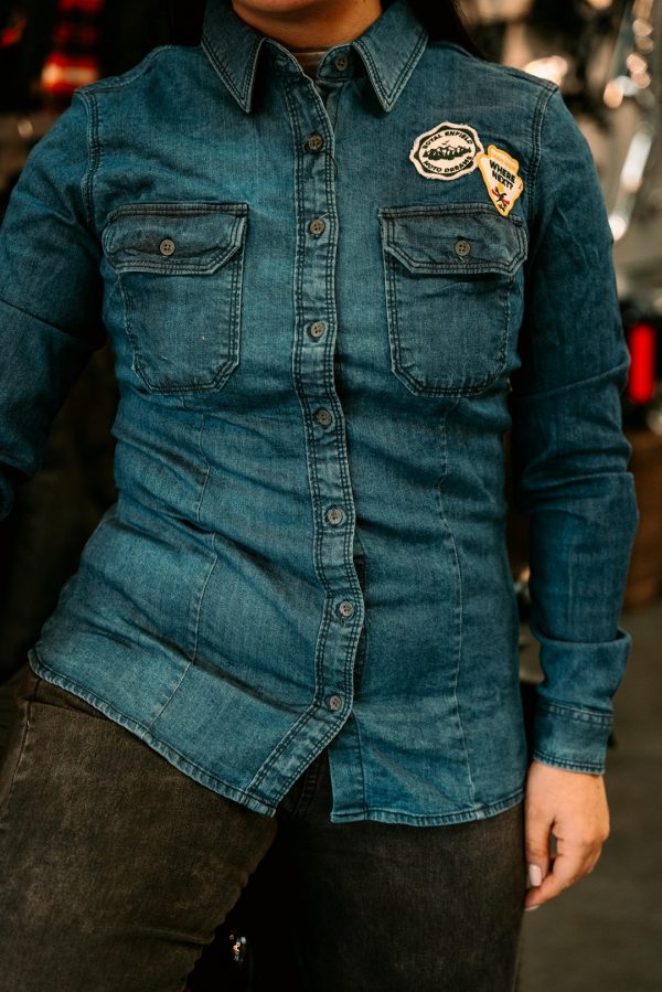 Camisa Royal Enfield Laser Camo Indigo