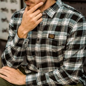 Camisa Royal Enfield Mid Rayas Gris