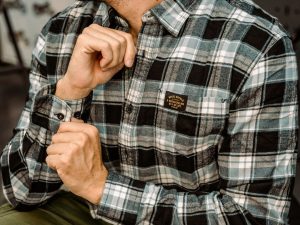 Camisa Royal Enfield Mid Rayas Gris