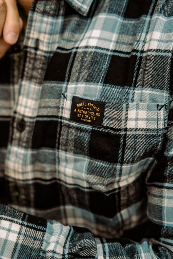 Camisa Royal Enfield Mid Rayas Gris