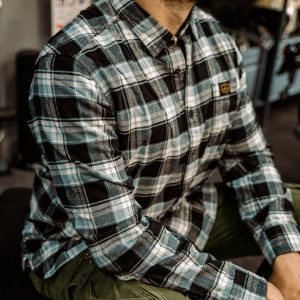 Camisa Royal Enfield Mid Rayas Gris