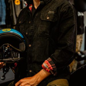 Camisa Royal Enfield Rayas Negro