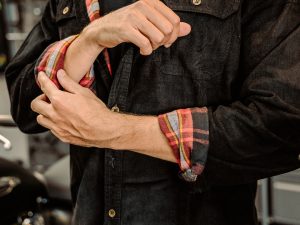 Camisa Royal Enfield Rayas Negro
