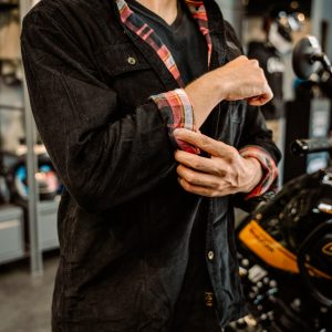 Camisa Royal Enfield Rayas Negro
