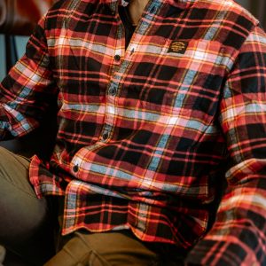 Camisa Royal Enfield Rayas Rojo