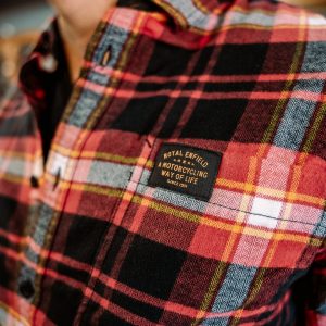 Camisa Royal Enfield Rayas Rojo