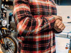 Camisa Royal Enfield Rayas Rojo