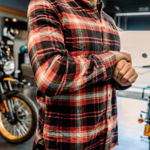 Camisa Royal Enfield Rayas Rojo