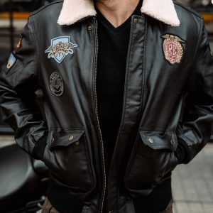 Chaqueta Royal Enfield Bomber Vintage Negro