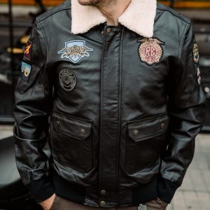 Chaqueta Royal Enfield Bomber Vintage Negro