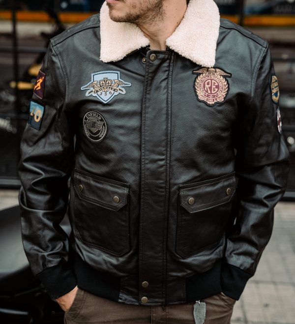Chaqueta Royal Enfield Bomber Vintage Negro