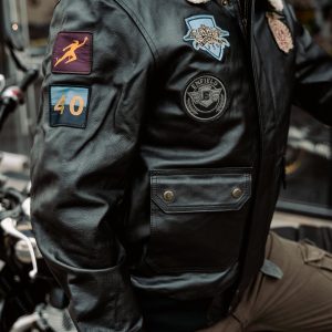 Chaqueta Royal Enfield Bomber Vintage Negro