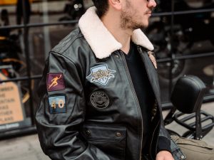 Chaqueta Royal Enfield Bomber Vintage Negro