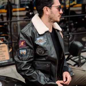 Chaqueta Royal Enfield Bomber Vintage Negro