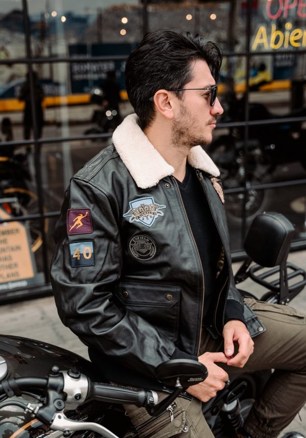 Chaqueta Royal Enfield Bomber Vintage Negro