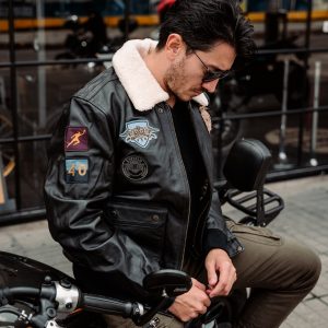 Chaqueta Royal Enfield Bomber Vintage Negro