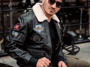 Chaqueta Royal Enfield Bomber Vintage Negro