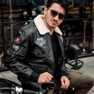 Chaqueta Royal Enfield Bomber Vintage Negro