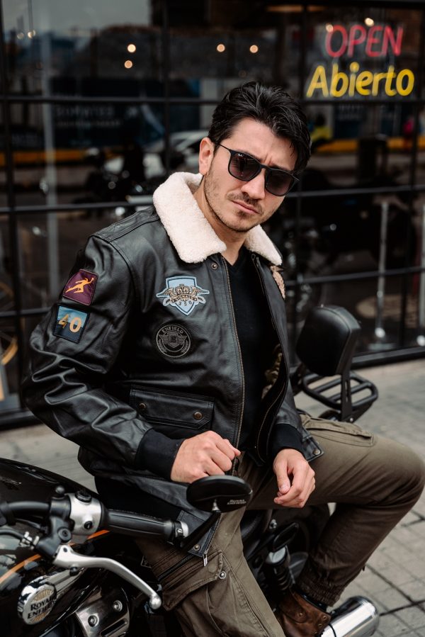 Chaqueta Royal Enfield Bomber Vintage Negro