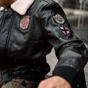 Chaqueta Royal Enfield Bomber Vintage Negro