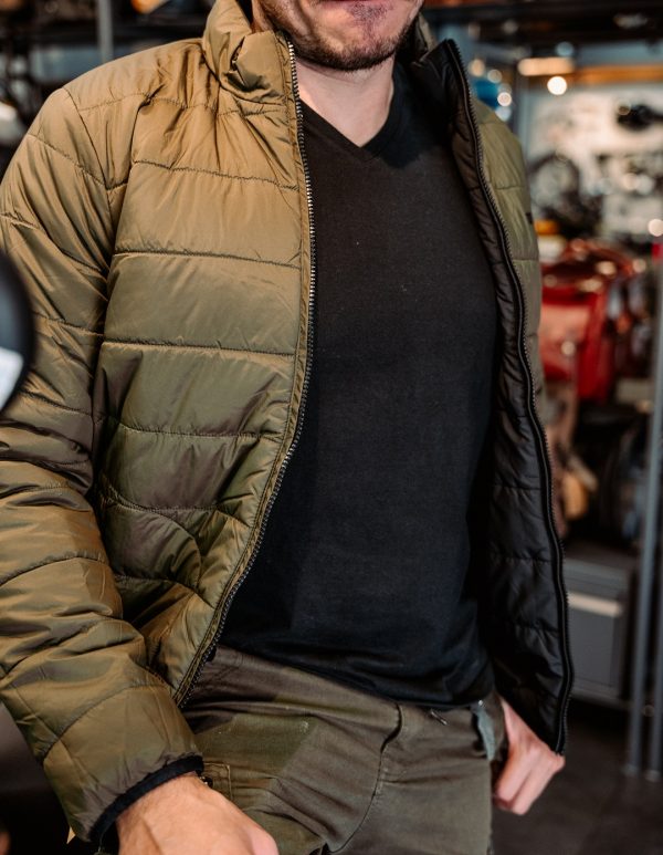 Chaqueta Royal Enfield Rever Negro - Verde Doble Faz