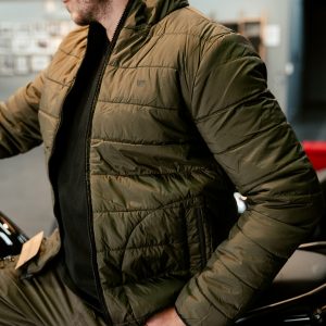 Chaqueta Royal Enfield Rever Negro - Verde Doble Faz