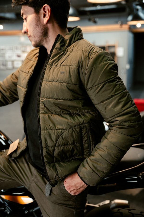 Chaqueta Royal Enfield Rever Negro - Verde Doble Faz
