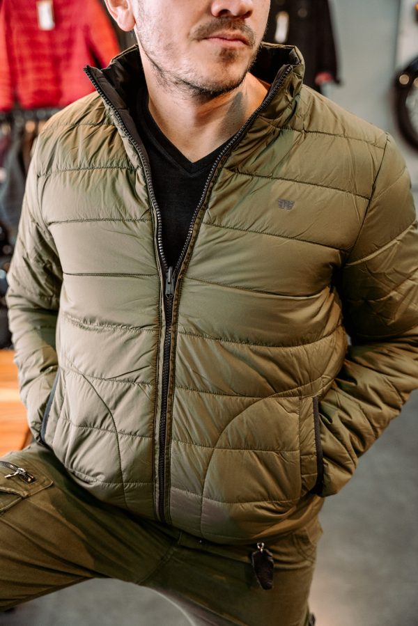 Chaqueta Royal Enfield Rever Negro - Verde Doble Faz