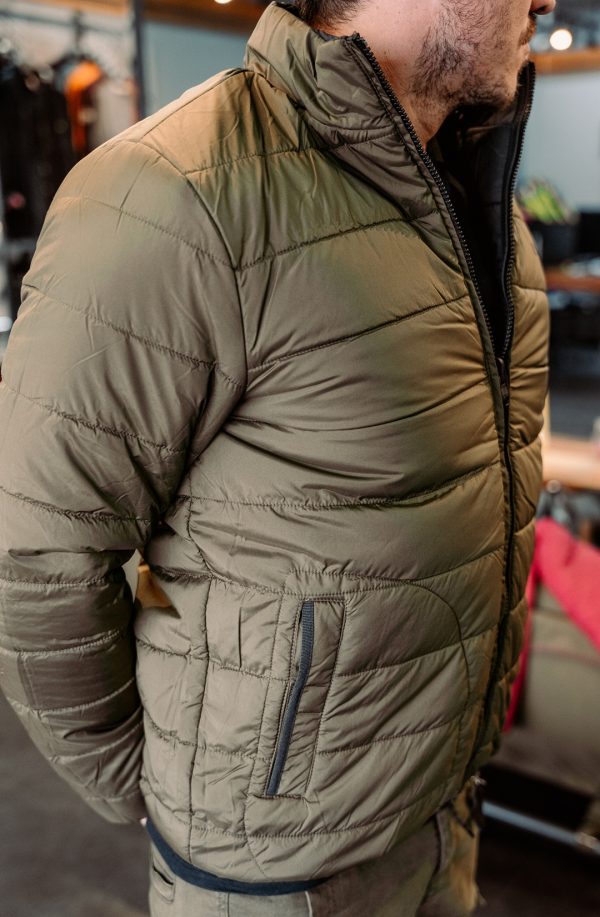 Chaqueta Royal Enfield Rever Negro - Verde Doble Faz