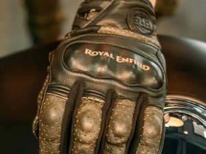 Guantes Royal Enfield Stalwart Negro Cafe