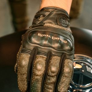 Guantes Royal Enfield Stalwart Negro Cafe