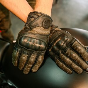Guantes Royal Enfield Stalwart Negro Cafe