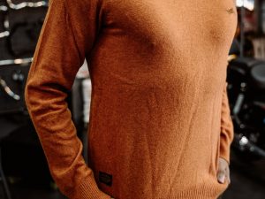 Suéter Royal Enfield Flatknit Crew Amarillo