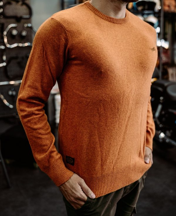 Suéter Royal Enfield Flatknit Crew Amarillo