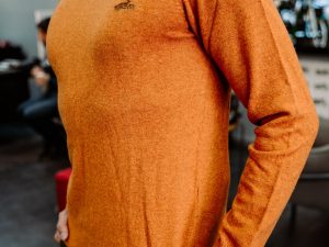 Suéter Royal Enfield Flatknit Crew Amarillo