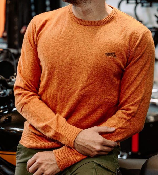 Suéter Royal Enfield Flatknit Crew Amarillo