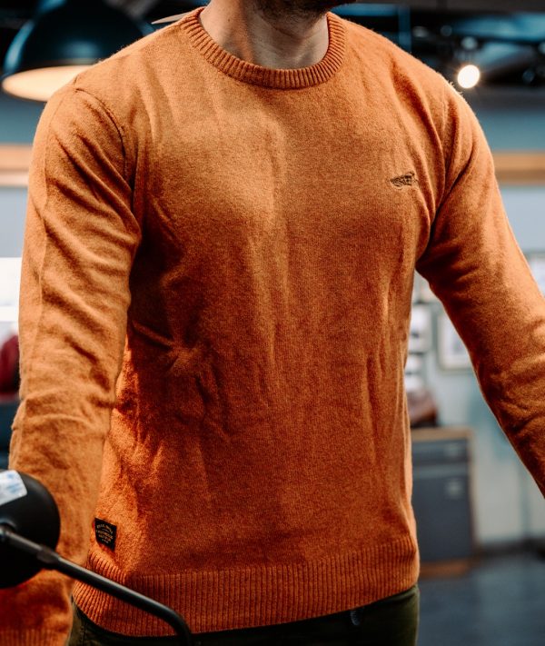 Suéter Royal Enfield Flatknit Crew Amarillo