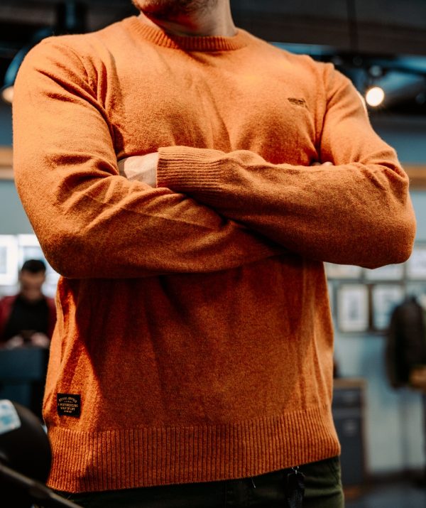 Suéter Royal Enfield Flatknit Crew Amarillo