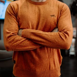 Suéter Royal Enfield Flatknit Crew Amarillo