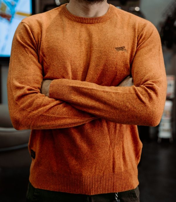Suéter Royal Enfield Flatknit Crew Amarillo