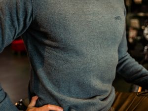 Sueter Royal Enfield Flatknit Crew Azul