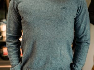 Sueter Royal Enfield Flatknit Crew Azul