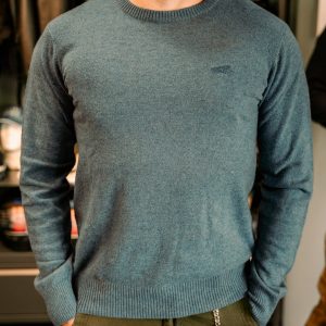 Sueter Royal Enfield Flatknit Crew Azul
